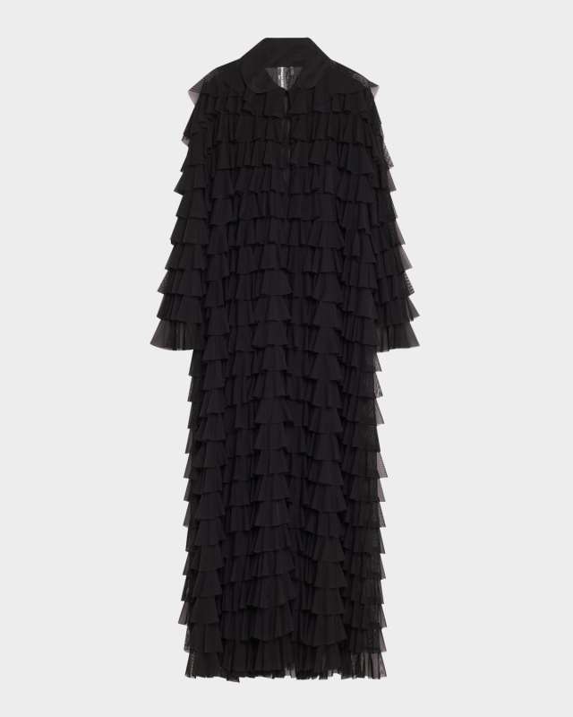 Oversized Allover Ruffle Coat
